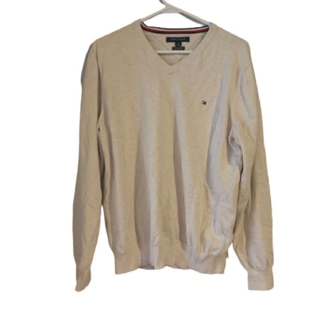 Men’s Tommy Hilfiger Relaxed Fit Cream Sweater
